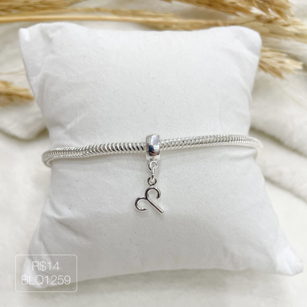 Berloque Signo Áries Liso Prateado